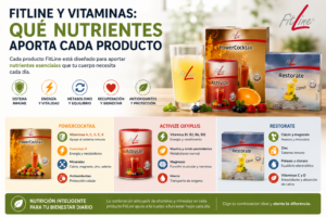 FitLine y vitaminas: qué nutrientes aporta cada producto