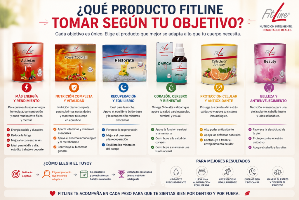 Qué producto FitLine tomar según tu objetivo