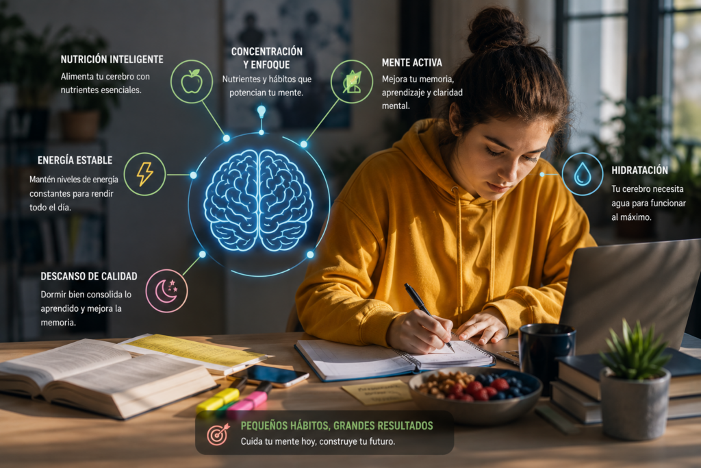 nutrición para mejorar la concentración de jóvenes y estudiantes
