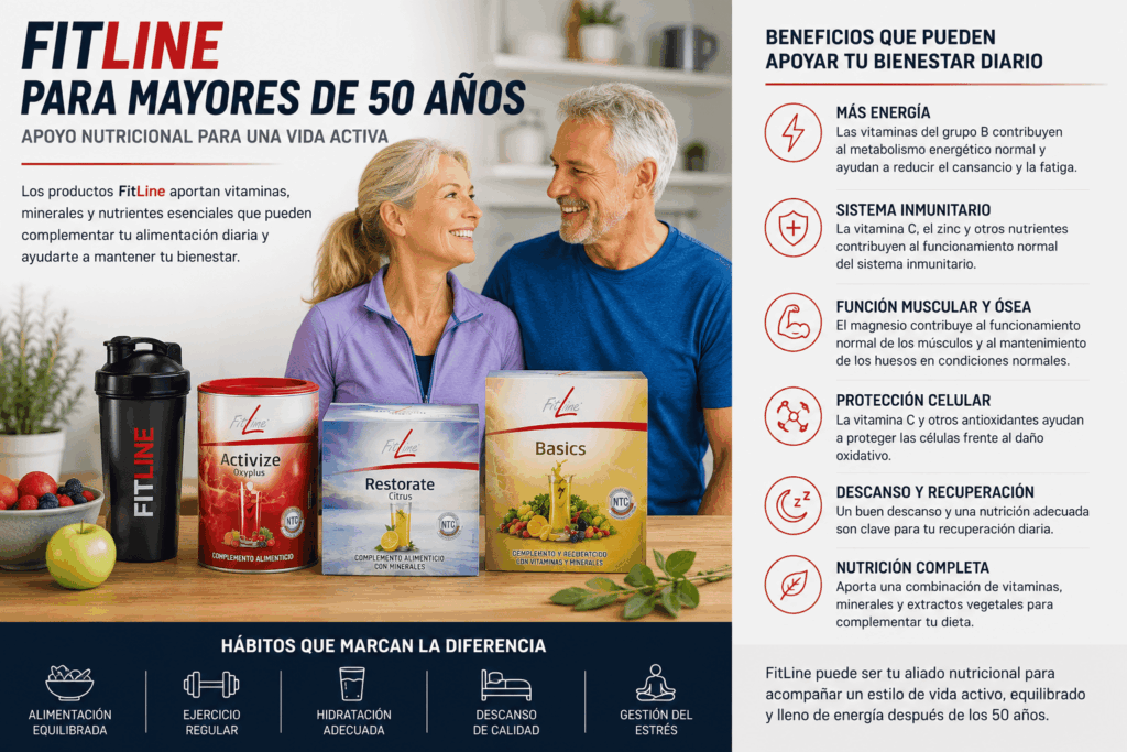 PRODUCTOS FITLINE DESPUES DE LOS 50 AÑOS