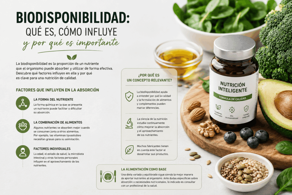 Biodisponibilidad en alimentos y complementos alimenticios